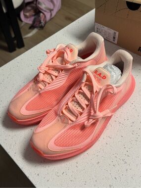 R.A.D. Neon Flare Coral Pink Women's Athletic Sneakers - Cushioned Daily Trainer